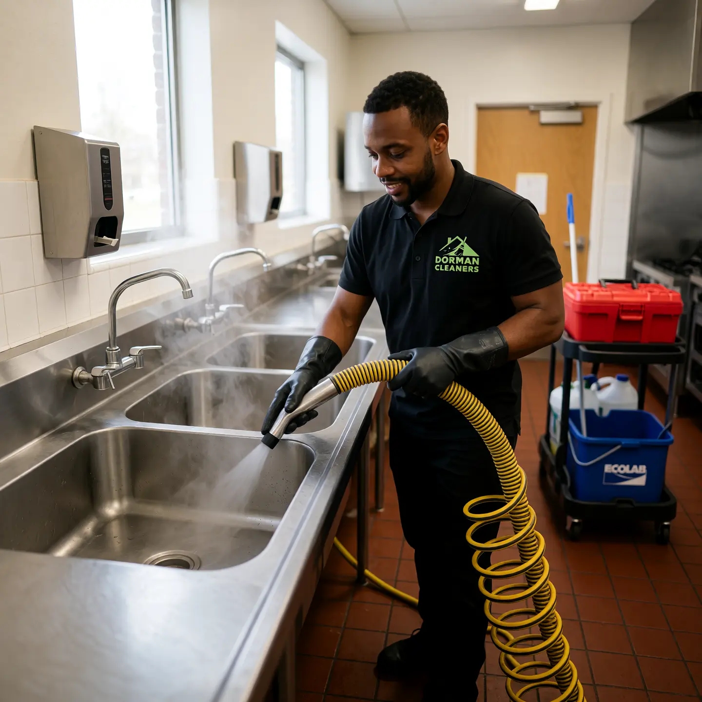 Dorman Cleaners team carrying out heavy-duty deep and industrial cleaning in London