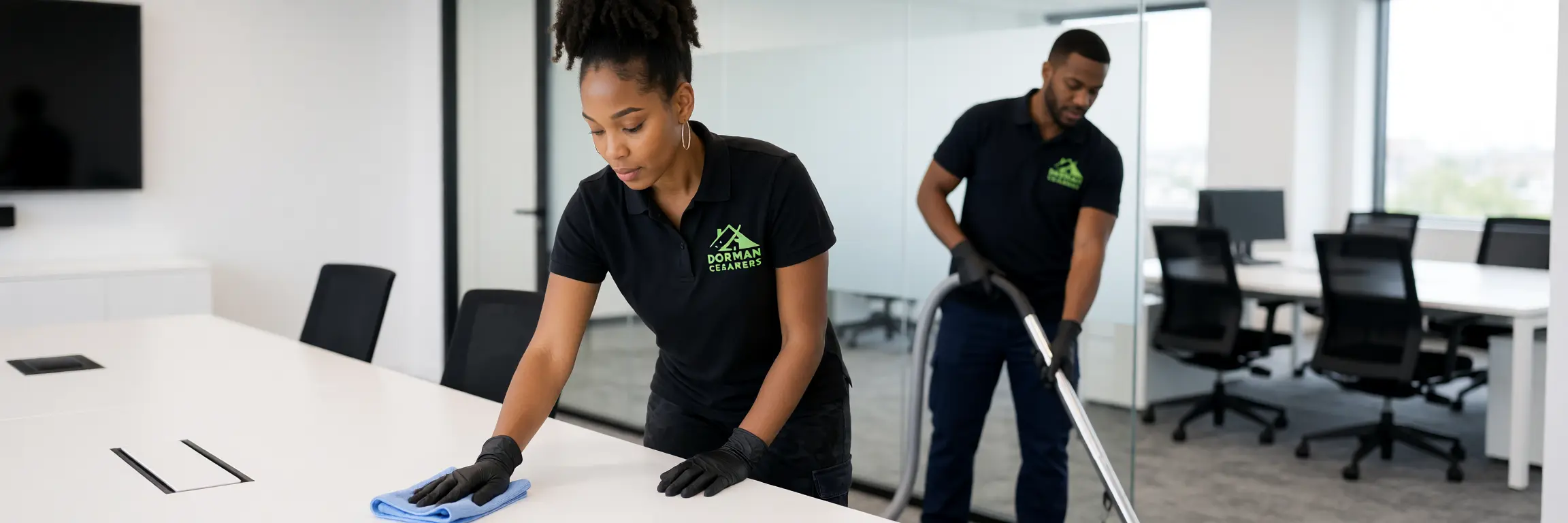 Dorman Cleaners team performing office and commercial cleaning in London