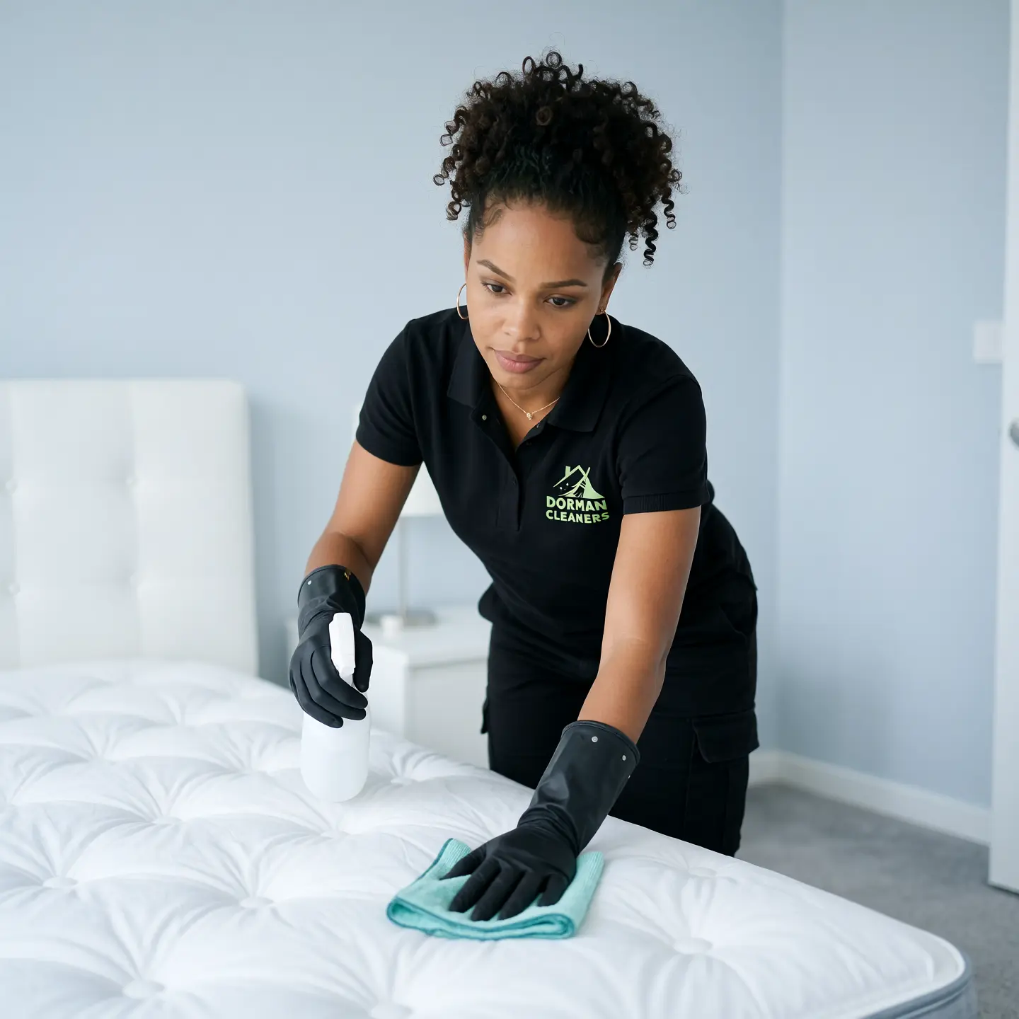 Dorman Cleaners deep cleaning a mattress in London